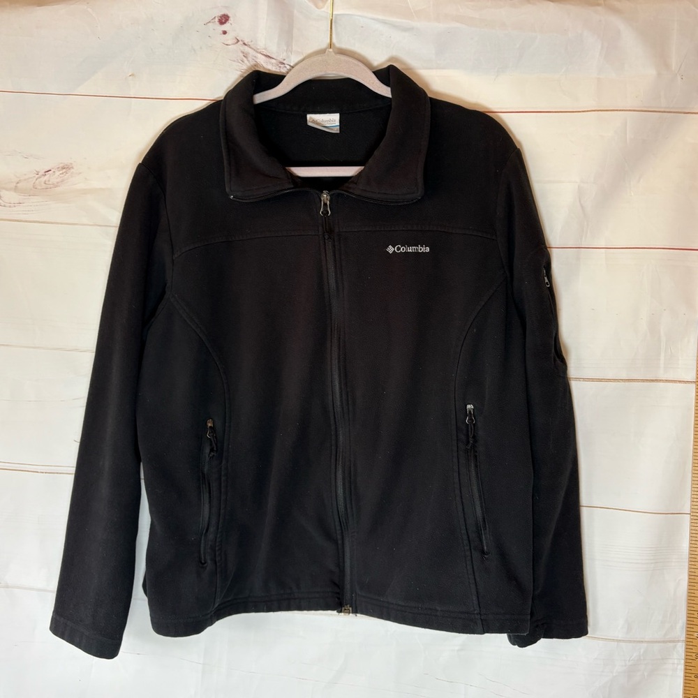 Columbia Black Zip-Up Fleece Jacket